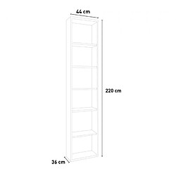 Acheter OFFICE24 Bibliothèque verticale en bois 6 pièces design moderne Ely