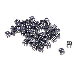 50pcs acrylique dés six faces 12mm d6 dés pour d u0026 d dpg jeu de fête gris pas cher