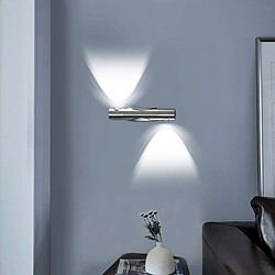 Stoex Applique Murale Led Moderne Lampe Murale D'Intérieur en Métal, Applique Murale Nordique Réglable Pour Chevet, Couloir, Entrée, Blanc Froid