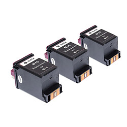 Lot de 3 cartouches d'encre vhbw pour Compaq IJ200, KPN Telefax 347 comme Samsung INK-M10, Lexmark 13400HC. 