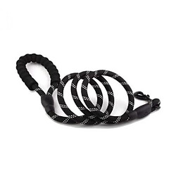 Universal Collier pour chien de compagnie Fournitures pour chien de compagnie Laisse de chien ronde réfléchissante multicolore (noir) 