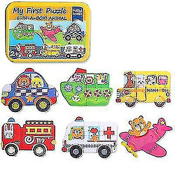 Universal Puzzles en bois pour enfants, jouets cognitifs animaux et insectes