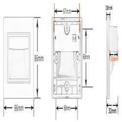 Acheter Universal Lampe à pied LED de 3W type 86 à induction humaine, pas d'angle incrusté, escalier lumineux, pieds nus (blanc chaud)