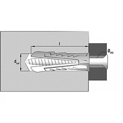 Scellit Cheville universelle polypropylène haute densité MUTP MUTP08