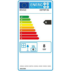 Poêle à bois 8kw acier noir - c077bp-06 - DEVILLE