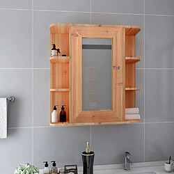 vidaXL Armoire à miroir de salle de bain Chêne 66x17x63 cm MDF