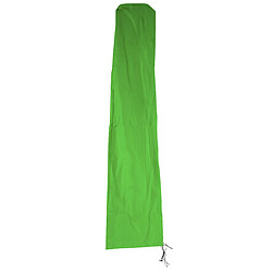 Decoshop26 Housse de protection pour parasol jusqu'à 5m avec fermeture éclair vert 04_0002685 