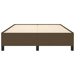 Acheter vidaXL Cadre de lit sans matelas marron foncé 140x190 cm tissu