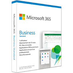 Microsoft 365 Business Standard (Anciennement Office 365 Business Premium) - Licence 1 an - 1 utilisateur - A télécharger