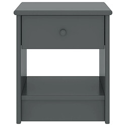 Maison Chic Table de chevet,Table de Nuit,Meuble de Rangement Gris foncé 35x30x40 cm Bois de pin massif