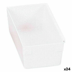 BigBuy Home Boîte Multiusage Modulaire Blanc 15 x 8 x 5,3 cm (24 Unités) 