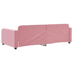 Maison Chic Lit de repos | Lit d'appoint | Lit de jour pour salon rose 100x200 cm velours -GKD57902 pas cher