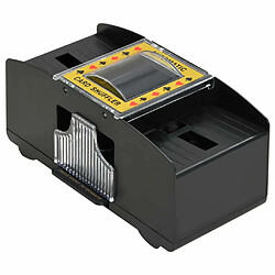 vidaXL Mélangeur de cartes automatique noir 2 jeux