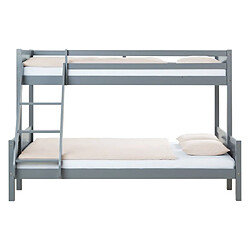 Homestyle4U Lit superposé pour 2 enfants - 90 x 200 cm 140 x 200 cm - matelas inclus