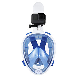 Wewoo Masque de plongée GoPro bleu pour HERO6 / 5/5 Session / 4 Session / 4/3 + / 3/2/1, Xiaoyi et autres caméras d'action, Taille L 240mm Plier Tube Sports nautiques Équipement de complet Dry Snorkel