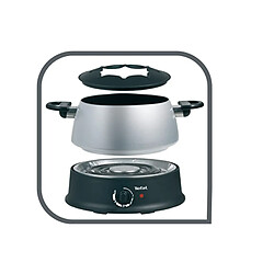 Service à fondue 1200w 6 fourchettes silver/noir - ef300010 - TEFAL