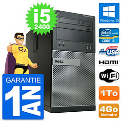 PC Tour Dell OptiPlex 390 MT i5-2400 RAM 4Go Disque Dur 1To HDMI Windows 10 Wifi - Occasion