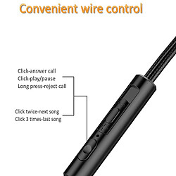 GUPBOO Écouteurs intra-auriculaires filaires, écouteurs filaires, écouteurs avec microphone, écouteurs filaires filaires filaires, écouteurs métal 3.5