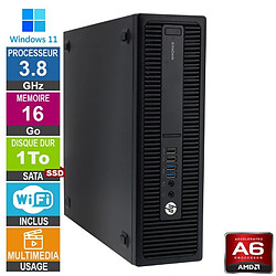 HP 705 G3 SFF A6-8570 3.80GHz 16Go/1To SSD Wifi W11 - Reconditionné