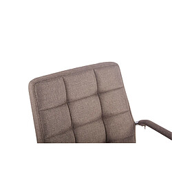 Decoshop26 Fauteuil de bureau sur roulettes hauteur réglable pivotant accoudoirs en tissu taupe 10_0002476 pas cher