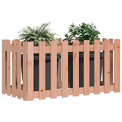 Avis Maison Chic Jardinière,Lit surélevé de jardin - Bac à fleurs - pot de fleur design de clôture bois douglas massif -GKD88152