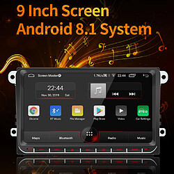 9 pouces autoradio Bluetooth Mp5 Player système Android hôte GPS pour Volkswagen - noir