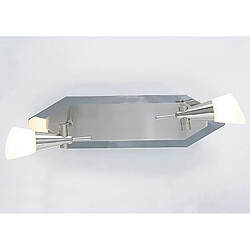 Luminaire Center Diama G9 2 Ampoules Nickel/chrome poli/verre opal