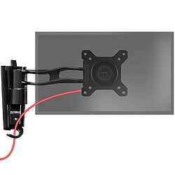 Duronic DM35W1X2 Support Mural pour écran de PC | Hauteur Ajustable | Inclinable/Rotatif | Compatibilité Universelle avec Moniteur d?Ordinateur VESA 75/100 | Passe câble Inclus | Installation au Mur