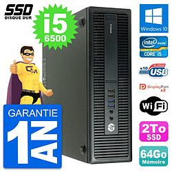 PC HP ProDesk 600 G2 SFF Intel Core i5-6500 RAM 64Go SSD 2To Windows 10 Wifi · Occasion 