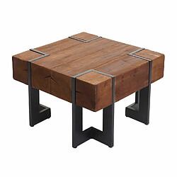 Acheter Mendler Table basse HWC-A15, table de salon, bois de sapin rustique massif ~ brun 60x60cm