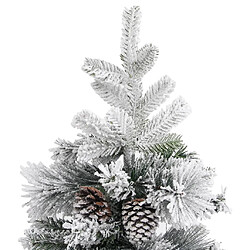 Acheter vidaXL Sapin de Noël à flocons de neige et pommes de pin 225 cm PVC/PE