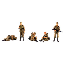 Mini Models People Doll S Scale Soldiers 5 pièces figurines modèle soldat hommes pour scènes miniatures, accessoires de décoration Diorama