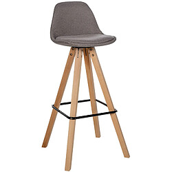 Non Tabouret de bar Corbin tissu Carré naturel