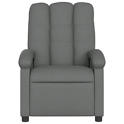 Avis Maison Chic Fauteuil inclinable,Fauteuil luxe de relaxation Gris foncé Tissu -MN16195