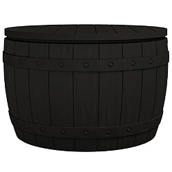 vidaXL Boîte de rangement de jardin 3 en 1 noir polypropylène