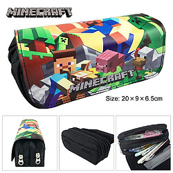 Universal La boîte à crayons double couche de Minecraft Kids a une grande capacité (-3)