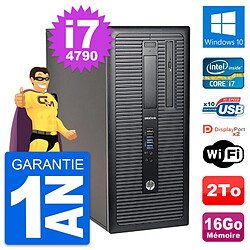 PC Tour HP EliteDesk 800 G1 Intel i7-4790 RAM 16Go Disque 2To Windows 10 Wifi · Occasion 