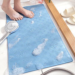 LUUCOZK Tapis de bain antidérapants absorbants à séchage rapide pour salle de bain - Bleu-55x55cm 