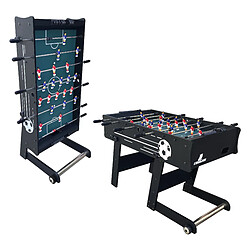 Cougar Table de Babyfoot Scorpion Kick TS noir | Jeu de Football de Table pliable intérieur adulte & enfant | Avec 2 balles & comptoir de points | Avec des barres télescopiques 