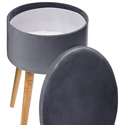 Atmosphera, Createur D'Interieur Tabouret bas coffre Tess - Gris foncé - Atmosphera