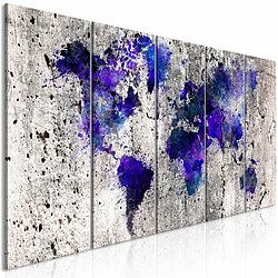 Paris Prix Tableau 5 Panneaux World Map : Ink Blots Narrow 80 x 200 cm 