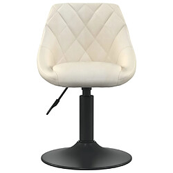 vidaXL Chaise de salle à manger Crème Velours