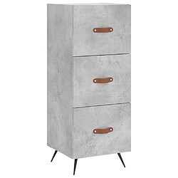 Maison Chic Buffet,Meuble de Rangement,commode pour salon,Cuisine Gris béton 34,5x34x180 cm Bois d'ingénierie -MN74446 pas cher