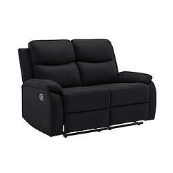 Acheter Mes Ensemble 2 canapés + fauteuil relax manuel en PU noir - ZOLARA