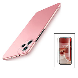 PHONECARE Kit Film Hydrogel Full Cover Avant + Coque SlimShield pour Xiaomi Redmi Note 12R - Rose