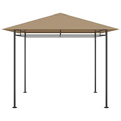 vidaXL Belvédère 3x3x2,7 m Taupe 180 g/m² 