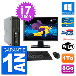 PC HP Z210 SFF Ecran 27" Intel Core i7-2600 RAM 8Go Disque 1To Windows 10 Wifi · Occasion 