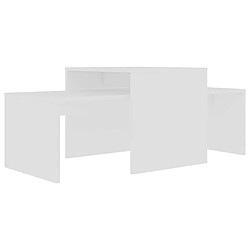 Maison Chic Ensemble de tables basses,Table Console pour salon Blanc 100x48x40 cm Aggloméré -MN71921