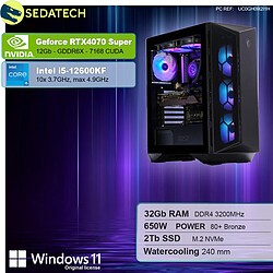 Sedatech PC Gamer • Intel i5-12600KF • RTX4070 Super • 32Go RAM • 2To SSD M.2 • Windows 11