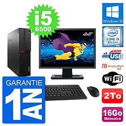 PC Lenovo M800 SFF Ecran 22" Intel i5-6500 RAM 16Go Disque 2To Windows 10 Wifi · Occasion 